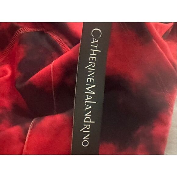 Catherine Malandrino Women’s size Large Padded Top And Leggings, Red and Black - Picture 7 of 10
